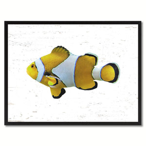 Yellow Clown Tropical Fish Painting Reproduction Gifts Home Decor Wall Art Canvas Prints Picture Frames