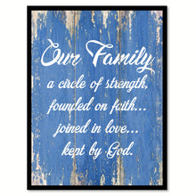 Load image into Gallery viewer, Our Family Kept By God Quote Saying Gift Ideas Home Decor Wall Art
