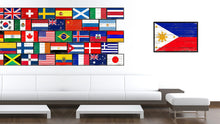 Load image into Gallery viewer, Philippines Country National Flag Vintage Canvas Print with Picture Frame Home Decor Wall Art Collection Gift Ideas
