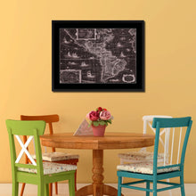 Load image into Gallery viewer, America Vintage Vivid Sepia Map Canvas Print, Picture Frames Home Decor Wall Art Decoration Gifts
