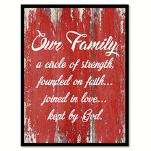 Load image into Gallery viewer, Our Family Kept By God Quote Saying Gift Ideas Home Decor Wall Art
