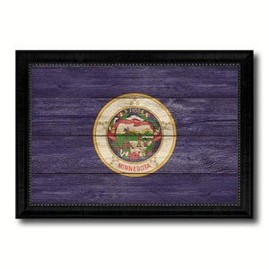 Minnesota Texture Flag Canvas Print, Picture Frame Gift Ideas Home Décor Wall Art Decoration