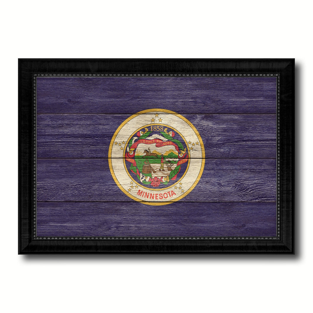 Minnesota Texture Flag Canvas Print, Picture Frame Gift Ideas Home Décor Wall Art Decoration