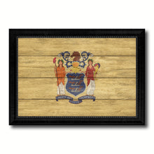 Load image into Gallery viewer, New Jersey State Flag Texture Canvas Print with Black Picture Frame Home Decor Man Cave Wall Art Collectible Decoration Artwork Gifts
