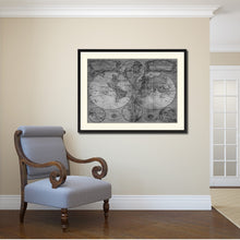 Load image into Gallery viewer, World Vintage B&amp;W Map Canvas Print, Picture Frame Home Decor Wall Art Gift Ideas
