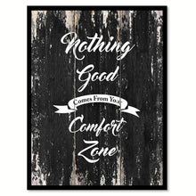 Load image into Gallery viewer, Nothing good comes from your comfort zone Motivational Quote Saying Canvas Print with Picture Frame Home Decor Wall Art
