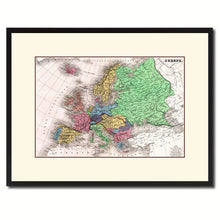Load image into Gallery viewer, Europe Vintage Antique Map Wall Art Home Decor Gift Ideas Canvas Print Custom Picture Frame
