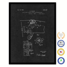 Load image into Gallery viewer, 1940 Remote Control Steering Apparatus for Flying Machine Airplane Vintage Patent Artwork Black Framed Canvas Home Office Decor Great for Pilot Gift
