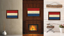 Load image into Gallery viewer, Netherlands Country Flag Vintage Canvas Print with Brown Picture Frame Home Decor Gifts Wall Art Decoration Artwork
