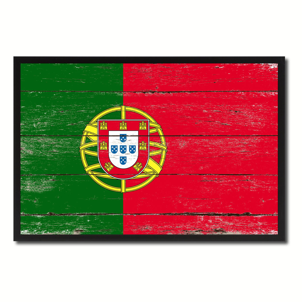 Portugal Country National Flag Vintage Canvas Print with Picture Frame Home Decor Wall Art Collection Gift Ideas