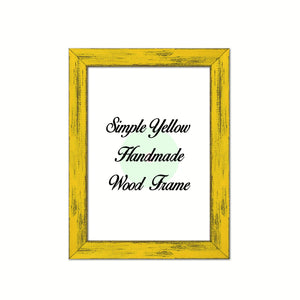 Simple Yellow Wood Frame Wholesale Farmhouse Shabby Chic Picture Photo Poster Art Home Decor