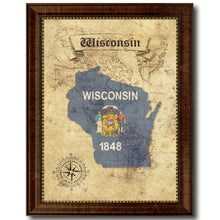 Load image into Gallery viewer, Wisconsin State Vintage Map Home Decor Wall Art Office Decoration Gift Ideas
