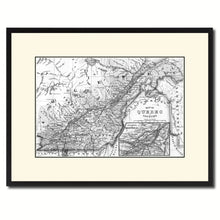 Load image into Gallery viewer, Quebec Montreal Vintage B&amp;W Map Canvas Print, Picture Frame Home Decor Wall Art Gift Ideas
