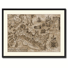 Load image into Gallery viewer, Land Vintage Sepia Map Canvas Print, Picture Frame Gifts Home Decor Wall Art Decoration
