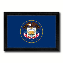 Load image into Gallery viewer, Utah State Flag Canvas Print with Custom Black Picture Frame Home Decor Wall Art Decoration Gifts
