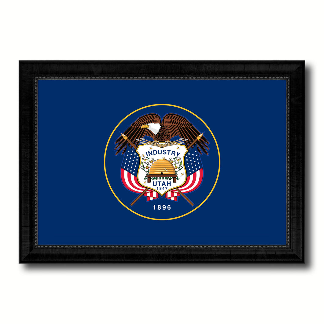 Virginia State Flag Canvas Print with Custom Black Picture Frame Home Decor Wall Art Decoration Gifts