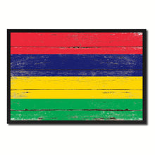 Load image into Gallery viewer, Mauritius Country National Flag Vintage Canvas Print with Picture Frame Home Decor Wall Art Collection Gift Ideas
