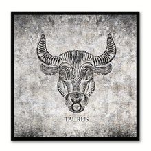 Load image into Gallery viewer, Zodiac Taurus Horoscope Black Canvas Print, Black Picture Frame Home Decor Wall Art Gift Ideas
