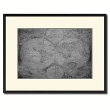 Load image into Gallery viewer, The World Circa Vintage B&amp;W Map Canvas Print, Picture Frame Home Decor Wall Art Gift Ideas
