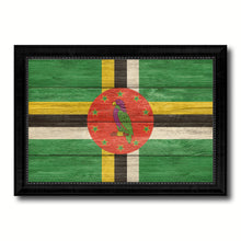 Load image into Gallery viewer, Dominica Country Flag Texture Canvas Print with Black Picture Frame Home Decor Wall Art Decoration Collection Gift Ideas
