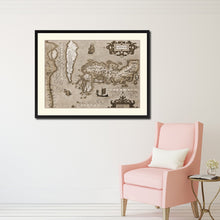 Load image into Gallery viewer, Japan Vintage Sepia Map Canvas Print, Picture Frame Gifts Home Decor Wall Art Decoration
