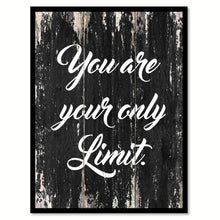Load image into Gallery viewer, You are your only limit Motivational Quote Saying Canvas Print with Picture Frame Home Decor Wall Art
