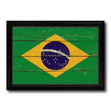 Load image into Gallery viewer, Brazil Country Flag Vintage Canvas Print with Black Picture Frame Home Decor Gifts Wall Art Decoration Artwork
