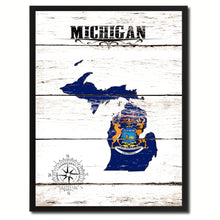 Load image into Gallery viewer, Michigan State Flag Gifts Home Decor Wall Art Canvas Print Picture Frames
