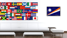 Load image into Gallery viewer, Marshall Islands Country National Flag Vintage Canvas Print with Picture Frame Home Decor Wall Art Collection Gift Ideas
