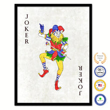 Load image into Gallery viewer, Joker  Poker Decks of Vintage Cards Print on Canvas Black Custom Framed
