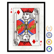 Load image into Gallery viewer, Jack Diamond Poker Decks of Vintage Cards Print on Canvas Black Custom Framed
