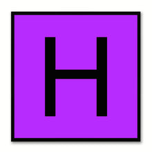 Load image into Gallery viewer, Alphabet H Purple Canvas Print Black Frame Kids Bedroom Wall Décor Home Art
