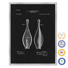 Load image into Gallery viewer, 1895 Bowling Pin Old Patent Art Print on Canvas Custom Framed Vintage Home Decor Wall Decoration Great for Gifts
