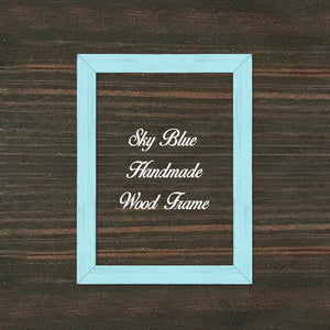 Sky Blue Wood Frame Wholesale Farmhouse Shabby Chic Picture Photo Poster Art Home Decor