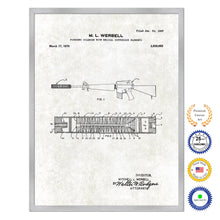 Load image into Gallery viewer, 1970 Firearms Silencer for Machine Gun Old Patent Art Print on Canvas Custom Framed Vintage Home Decor Wall Decoration Great for Gifts
