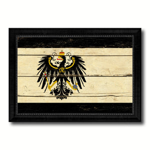 Kingdom of Prussia Germany Historical Flag Vintage Canvas Print with Black Picture Frame Home Decor Wall Art Decoration Gift Ideas