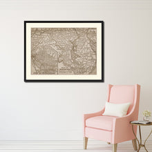 Load image into Gallery viewer, Maryland Vintage Sepia Map Canvas Print, Picture Frame Gifts Home Decor Wall Art Decoration
