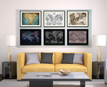 Load image into Gallery viewer, Denmark Centuries Vintage Sepia Map Canvas Print, Picture Frame Gifts Home Decor Wall Art Decoration
