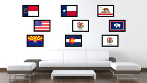 Illnoise State Flag Canvas Print, Picture Frame Gift Ideas Home Décor Wall Art Decoration