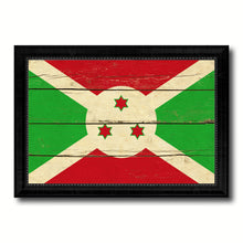 Load image into Gallery viewer, Burundi Country Flag Vintage Canvas Print with Black Picture Frame Home Decor Gifts Wall Art Decoration Artwork
