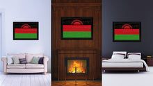 Load image into Gallery viewer, Malawi Country Flag Vintage Canvas Print with Black Picture Frame Home Decor Gifts Wall Art Decoration Artwork

