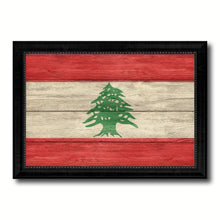 Load image into Gallery viewer, Lebanon Country Flag Texture Canvas Print with Black Picture Frame Home Decor Wall Art Decoration Collection Gift Ideas
