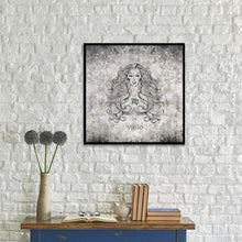 Load image into Gallery viewer, Zodiac Virgo Horoscope Canvas Print, Black Picture Frame Gifts Home Decor Wall Art Decoration
