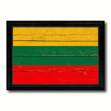 Load image into Gallery viewer, Lithuania Country Flag Vintage Canvas Print with Black Picture Frame Home Decor Gifts Wall Art Decoration Artwork
