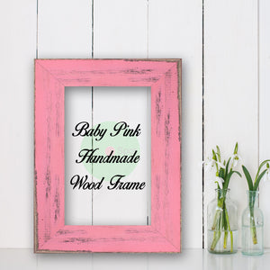 [Custom] Baby Pink Shabby Chic Home Decor Frame, 19" x 35"