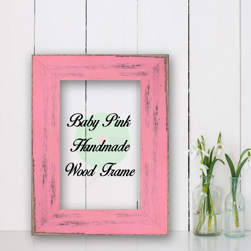 [Custom] Baby Pink Shabby Chic Home Decor Frame, 19