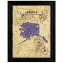 Load image into Gallery viewer, Alaska State Vintage Map Gifts Home Decor Wall Art Office Decoration
