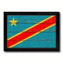 Load image into Gallery viewer, Congo Democratic Republic Country Flag Vintage Canvas Print with Black Picture Frame Home Decor Gifts Wall Art Decoration Artwork
