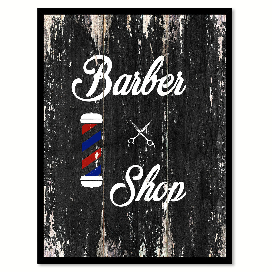 Barber Shop 2  Quote Saying Canvas Print with Picture Frame Home Decor Wall Art