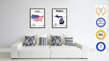 Load image into Gallery viewer, Michigan State Flag Gifts Home Decor Wall Art Canvas Print Picture Frames
